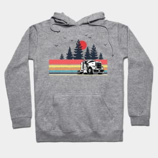 Vintage Retro Trucker Truck Driver Dad Wife Girlfriend Hoodie